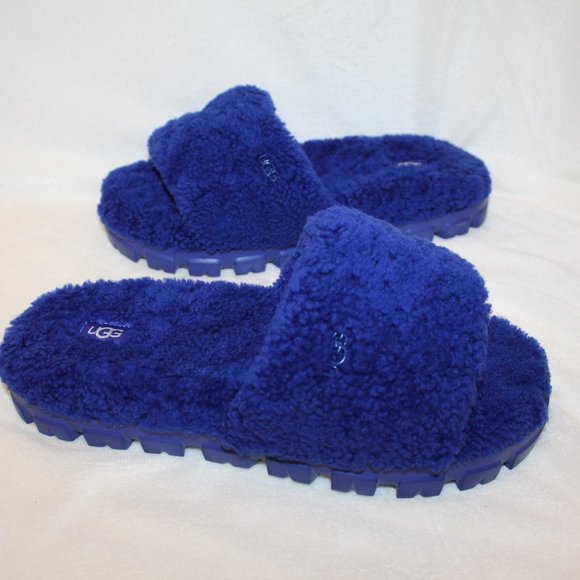 NIB UGG WOMEN'S COZETTA CURLY SHEARLING SLIPPER‎ SANDALS PURPLE - Picture 1 of 6